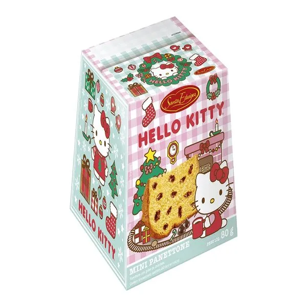 Mini Panettone Santa Edwiges Gotas de Chocolate Hello Kitty 80g