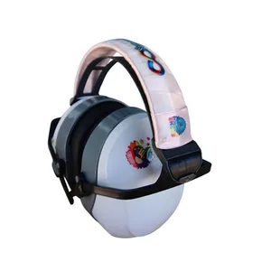 Fone Abafador de Som para Autistas 26dB Confortável Arco Rosa Com Mola Divertida