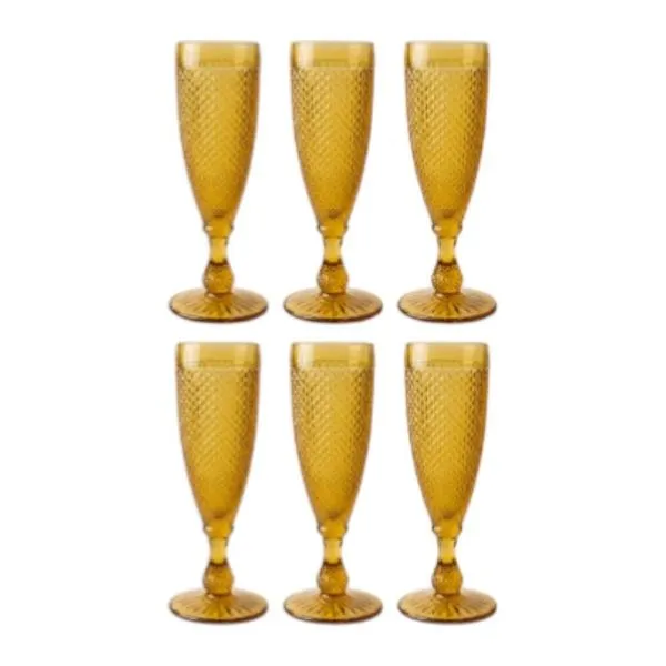 Jogo De Taças Fullfit 6 Peças Para Champanhe 150ml Âmbar (MP)