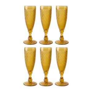 Jogo De Taças Fullfit 6 Peças Para Champanhe 150ml Âmbar (MP)