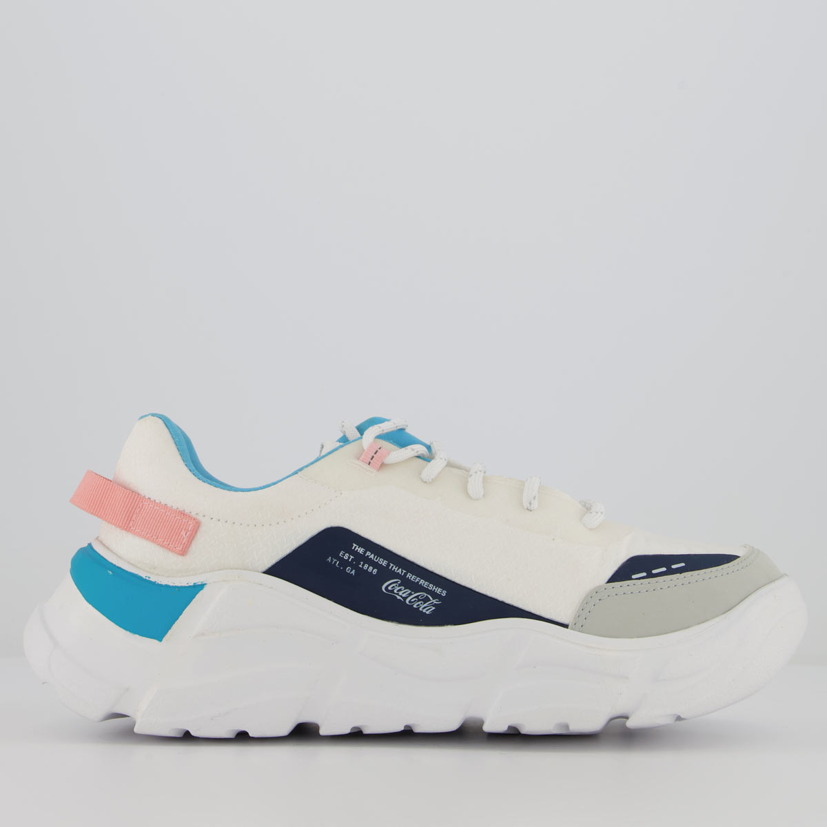 Tênis Coca Cola Nomad Harbor Feminino Branco e Azu