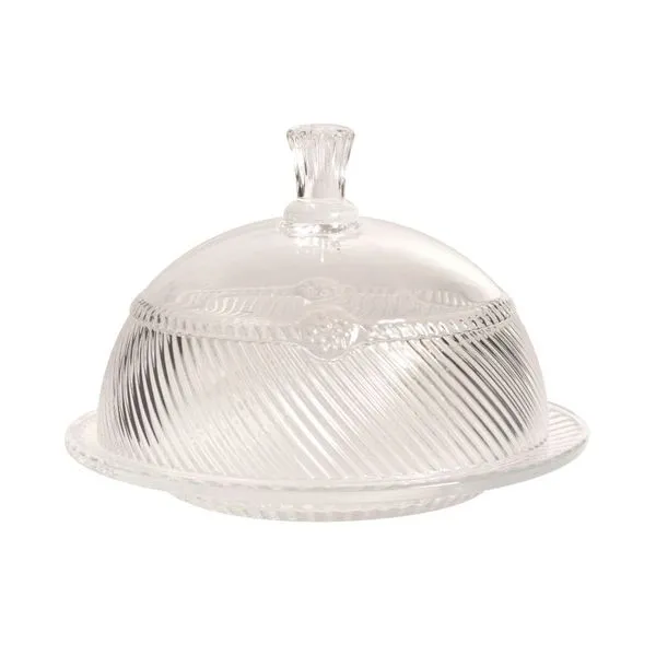 Prato De Bolo Wincy Com Tampa De Vidro 19x12cm VDA16016 (MP)