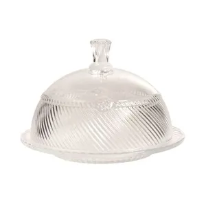 Prato De Bolo Wincy Com Tampa De Vidro 19x12cm VDA16016 (MP)