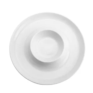 Petisqueira New Bone Genova Lyor, Com Divisória, Porcelana, Branca - 8508