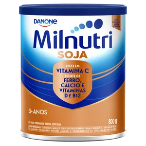 Leite infantil Soja 800g sem lactose Milnutri - suporte nutricional