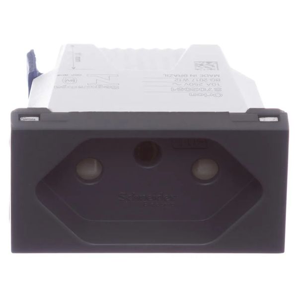 Módulo Tomada Br 2p T 10a 250v Borne Automático 1m Grafite Orion Schneider