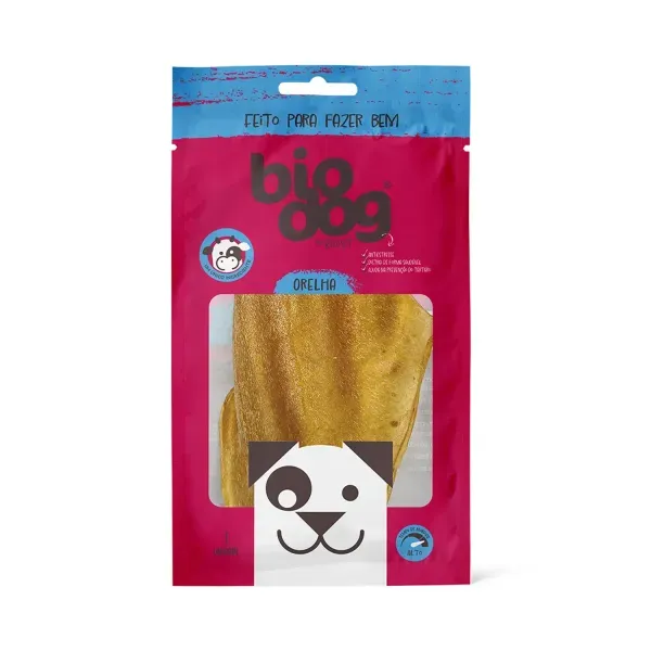 Petisco Orelha Mastigável Carne Biodog Único