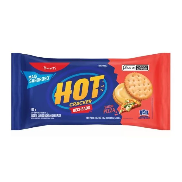 BISCOITO HOT CRACKER 100G PIZZA