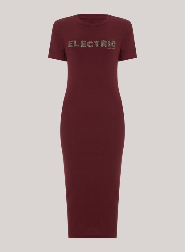 Vestido Justo Crystal Bordô John John Feminino GG