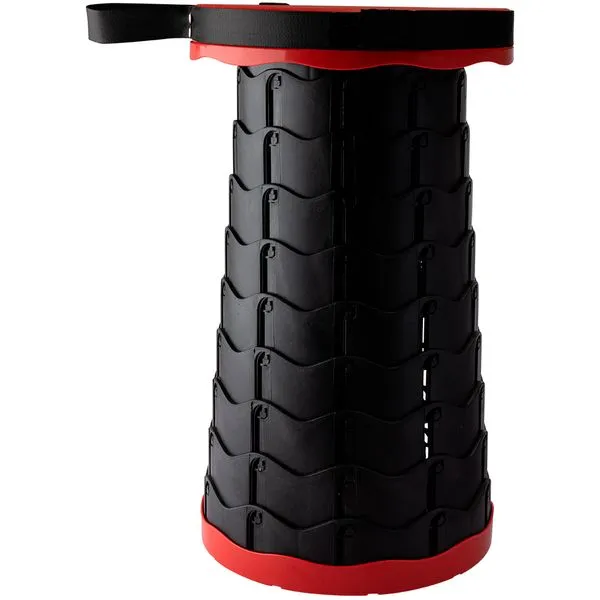 Assento Dobrável Telescópico Com Alça Portátil Suporta Até 200kg Vermelho 25x44cm LM2302JAR - honeyhome