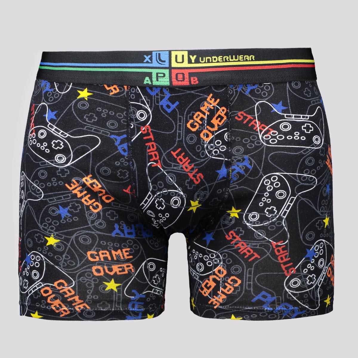 Cueca Boxer Lupo Com Elastano Game Preto