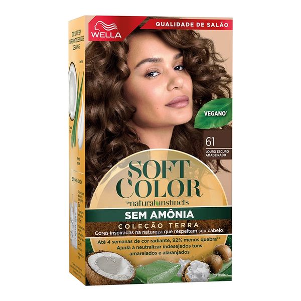 Tintura Soft Color Sem Amônia 61 Louro Escuro Amadeirado SOFT COLOR Sem Amônia 1un