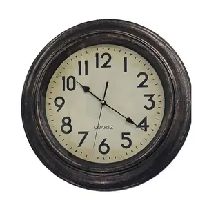 Relógio de Parede Estilo Madeira Gigante MDF 45CM Retrô com Acabamento de Qualidade Marrom MDF Decoracao E Iluminação Relógio de Parede Estilo Madeira Gigante MDF 45CM Retrô Marrom MDF Decoracao E Iluminação