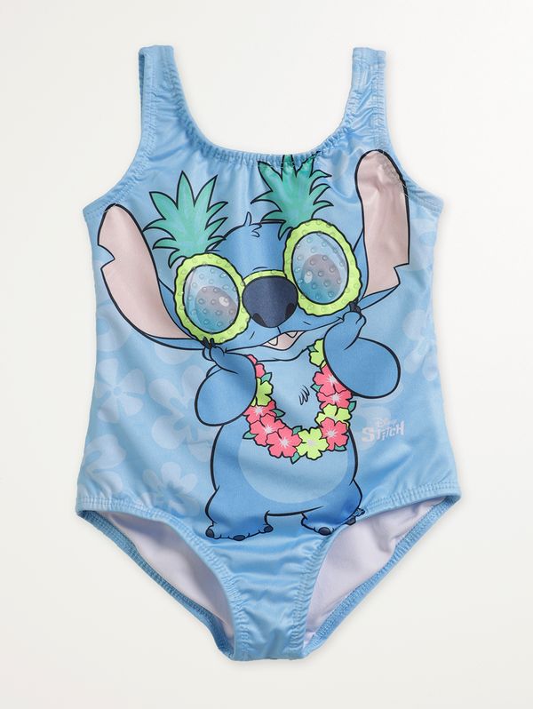 Maiô Stitch Infantil Para Menina - AZUL 8