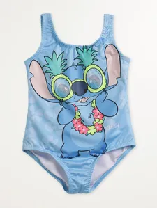 Maiô Stitch Infantil Para Menina - AZUL 8