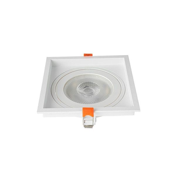 Spot De Embutir Recuado Nordecor Loyo Para 1 Lâmpada Par 30 E27 Quadrado Branco