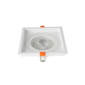 Spot De Embutir Recuado Nordecor Loyo Para 1 Lâmpada Par 30 E27 Quadrado Branco