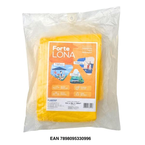 Forte Lona 5X4 Amarela Plasitap