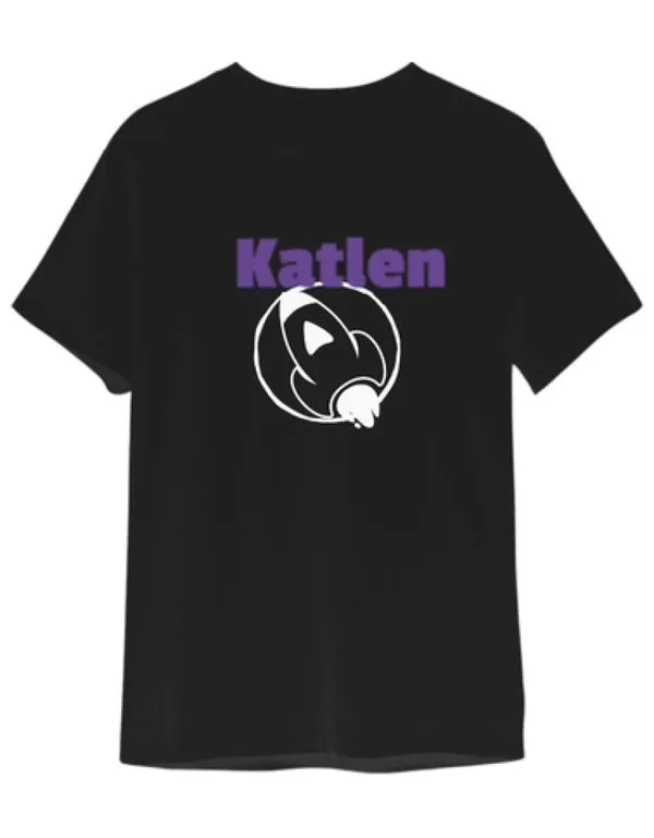 Camiseta de Algodão Dos Rosa Preta Símbolo Katlen 6 / Preto