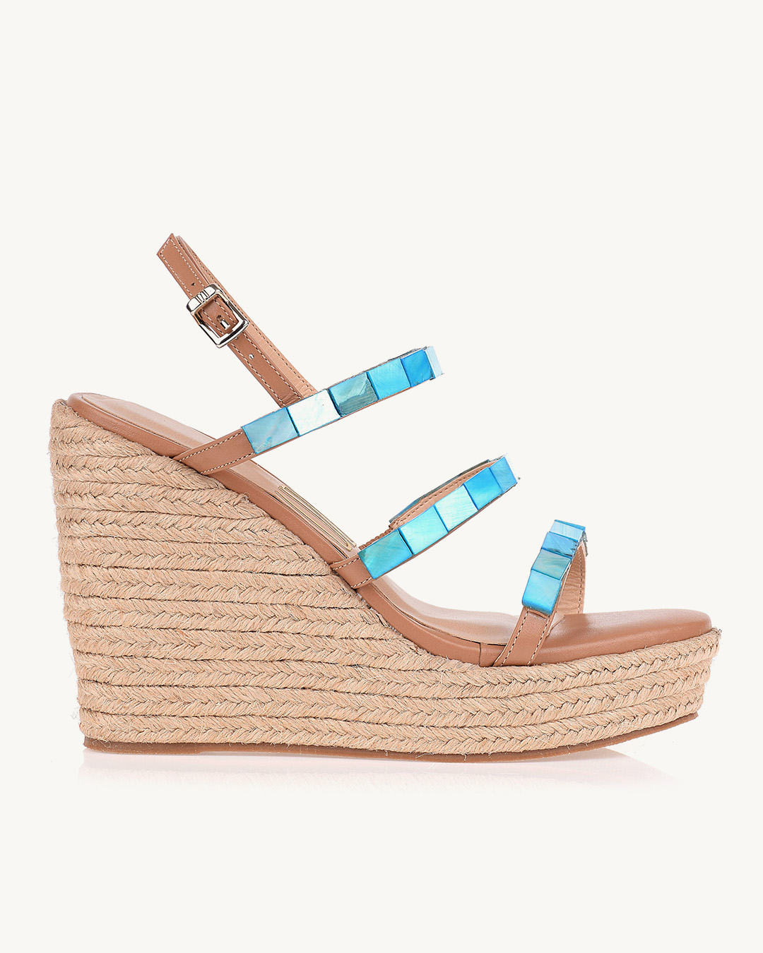 Plataforma Salto Alto New Couro Tan
