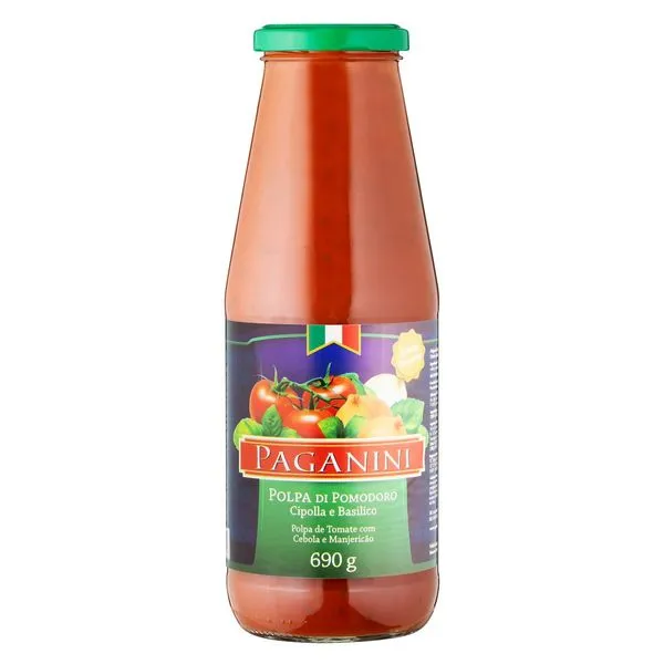 Molho de Tomate Paganini Manjericão e Cebola 690g