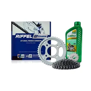 Kit Relação + 24 Litros Óleo Lubrax 20W50 Honda Cg Titan Fan 150 Riffel 71827