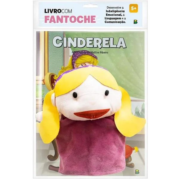 LIVRO BRINQUEDO ILUSTRADO FANTOCHE CINDERELA
