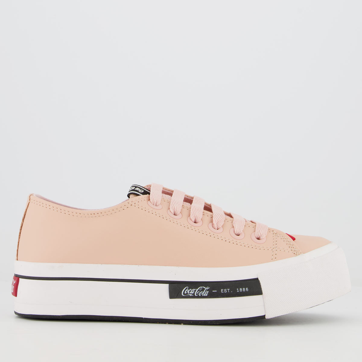 Tênis Coca Cola Daytona Plataforma Leather Feminin