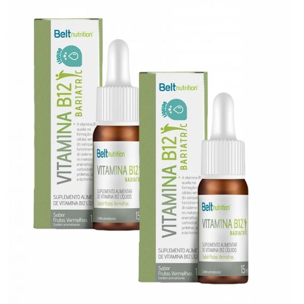 2x Belt B12 Bariatric Líquida- 15 ml- Frutas Vermelhas
