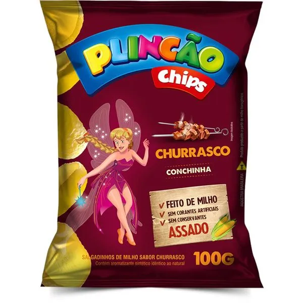 Chips PLINCAO Sabor Churrasco 100g