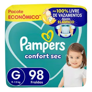 Fralda Pampers Confort Sec Max G 98 Unidades