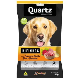 Petisco Bifinho Quartz Carne Com Batata Doce E Beterraba 55g (MP) Pestico Bifinho Quartz Carne Com Batata Doce E Beterraba 55g (MP)