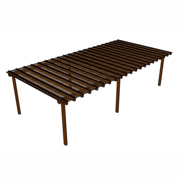 Kit Policarbonato Bronze 4mm 12,00m X 4,00m - Perfis Naturais