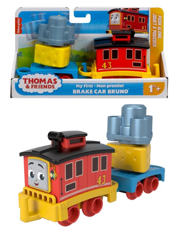 Meu Primeiro Trem - Thomas e Seus Amigos - Push Along - Fisher Price - Mattel Brake Car Bruno HXP56