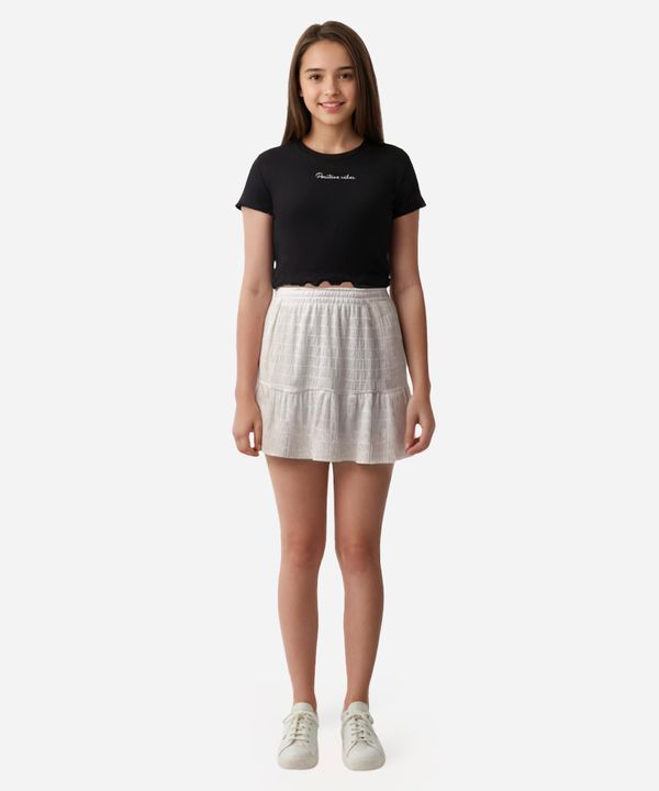 cropped juvenil manga curta positive vibes preto 14