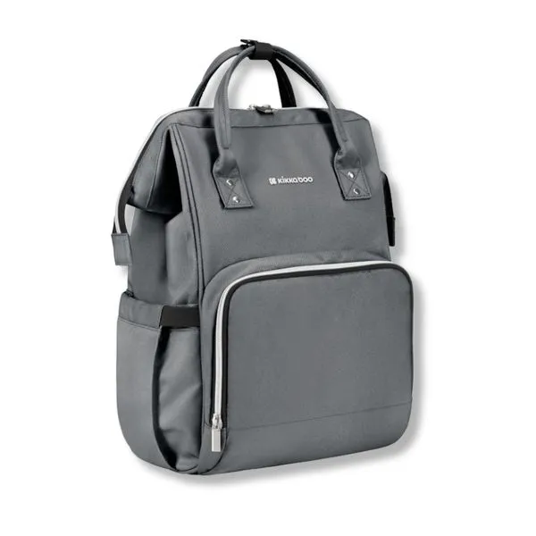 BOLSA MATERNIDADE LUXO SIENA DARK GREY (GRAFITE) - KIKKA BOO