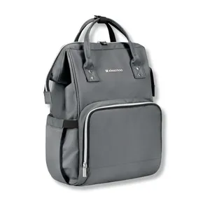 BOLSA MATERNIDADE LUXO SIENA DARK GREY (GRAFITE) - KIKKA BOO