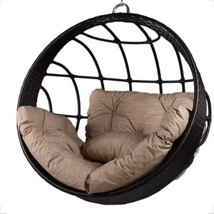 Cadeira Suspensa Balanço Ninho Jardim Gourmet Alumínio Teto preto c2