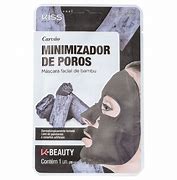 Máscara Facial Bambu Carvão Ativado 20ml Kiss Ny Máscara facial de bambu Kiss New York Carvão 20ml