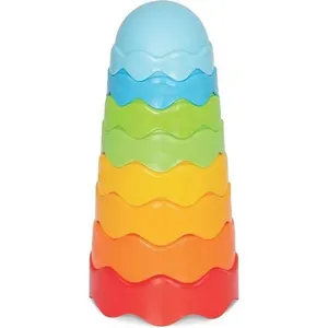 Brinquedo Educativo Torre Mágica para Bebê com 8 Peças Coloridas Mercotoys Brinquedo Educativo Torre Mágica 8 Peças para Bebê Mercotoys