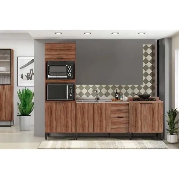 Cozinha Modulada Carraro Alpha Carraro 3 Peças Alpha C3P38 Freijo