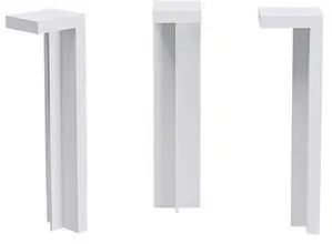 Terminal Santa Luzia Para Centro Branco 7Cm Com 4 Peças