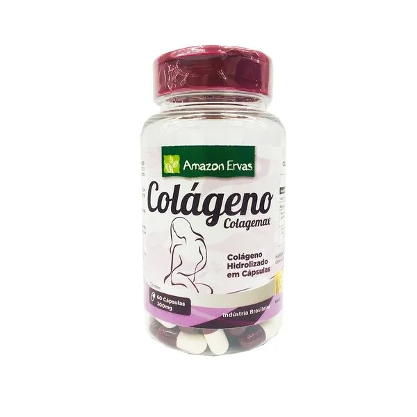 Alimento Nutricional E Funcional Amazon Ervas Colágeno Colagemax 60 Cápsulas 300mg