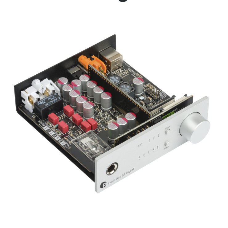 Pro-Ject BOX DESIGN Head Box S2 Digital Amplificador Fone Com Dac 32 bits e DSD256 ( Silver )