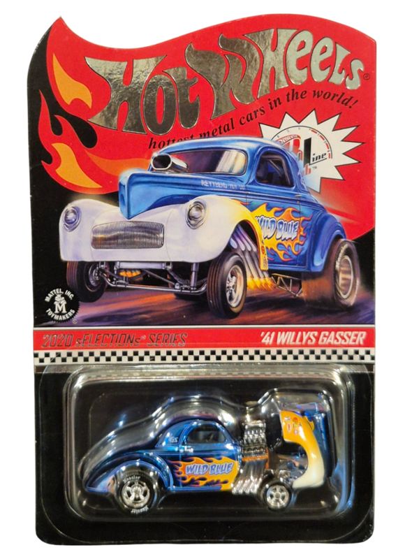 Hot Wheels Collectors Red Line Club (RLC) ? Willys Gasser Edição Limitada 1:64 Pneu de Borracha Original 1magnus GLH88