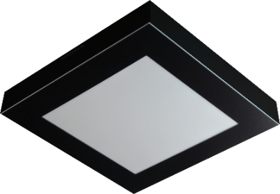 Plafon Led Valencia 25W 36X36 Preto 3000K Bivolt Tualux