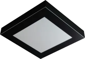 Plafon Led Valencia 25W 36X36 Preto 3000K Bivolt Tualux