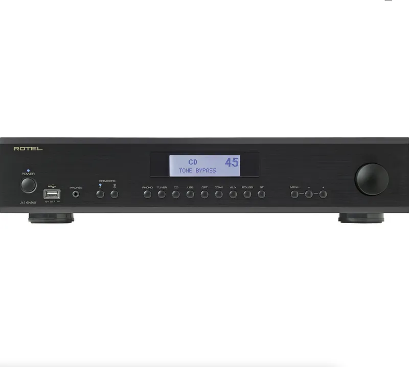 Amplificador integrado Rotel A14MKII Estéreo 80 W Canal Preto - 110v