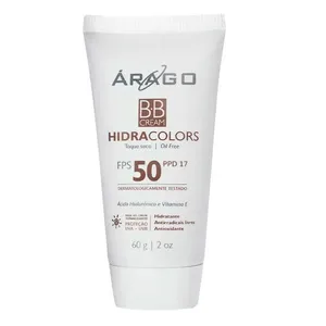 Protetor Solar Facial Árago BB Cream Hidra Colors FPS50 Bronze 60g