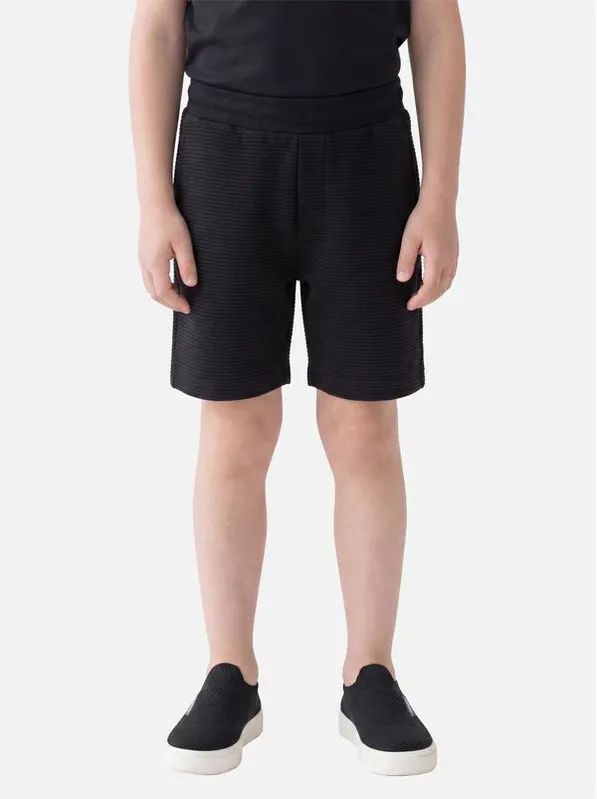 Bermuda Moletom Infantil Básica Preto - XPP